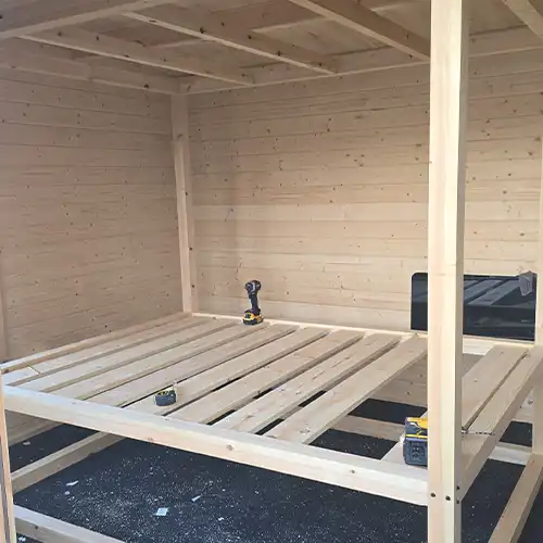 Building a custom sex bed from scratch in our log cabin