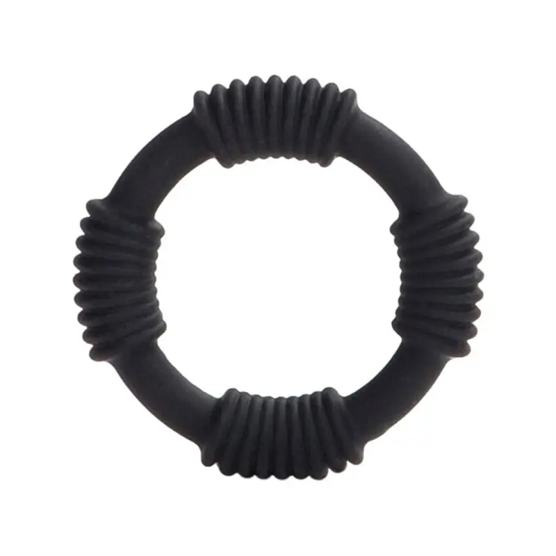 Textured silicone cock ring designed for comfort and flexibility