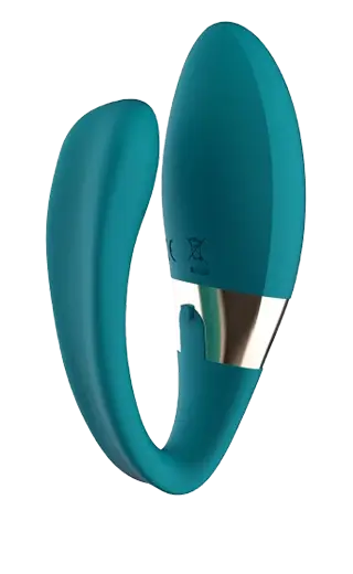 Teal couples vibrator designed for shared pleasure and connection