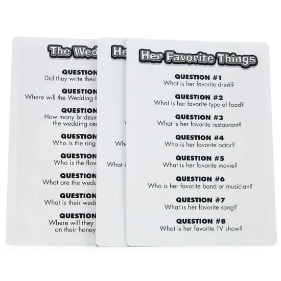 How Well Do You Know The Bride? Game How Well Do You Know The Bride? Game