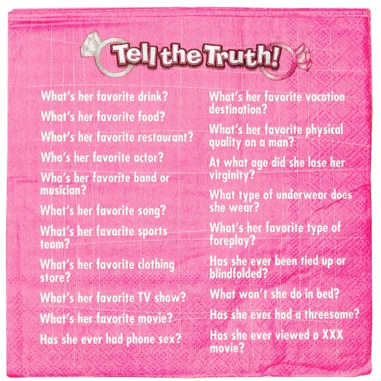 Bride to Be Trivia Napkins Bride to Be Trivia Napkins