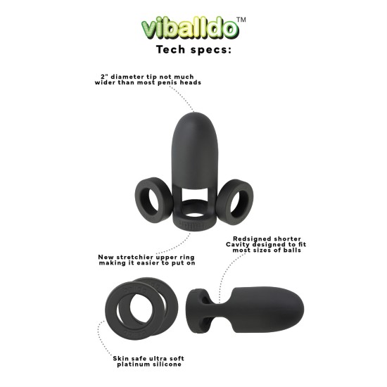 Balldo - Viballdo - Vibrating - Black Balldo - Viballdo - Vibrating - Black