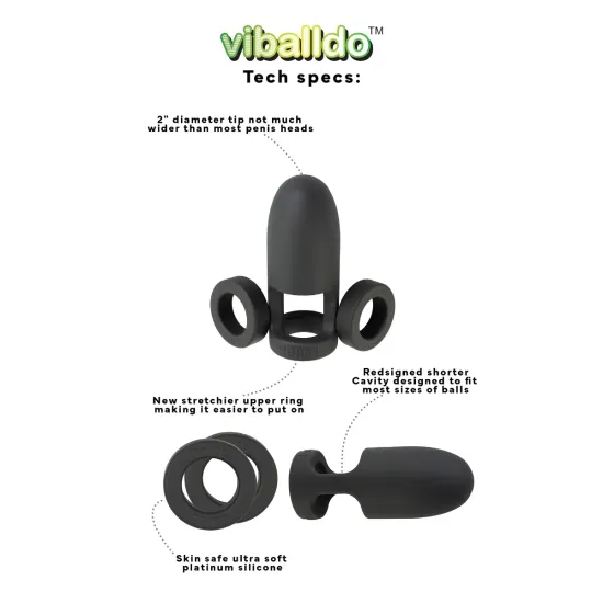 Balldo - Viballdo - Vibrating - Black Balldo - Viballdo - Vibrating - Black