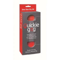 Quickie Gag Mouth Bit - Red (One Size)