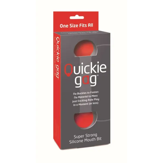 Quickie Gag Mouth Bit - Red (One Size)