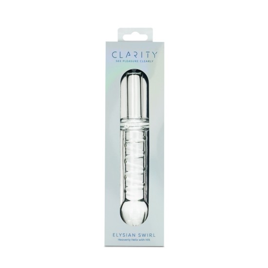 Clarity - Glass Dildo - Elysian Swirl Clarity - Glass Dildo - Elysian Swirl