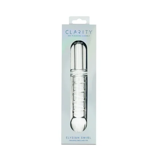 Clarity - Glass Dildo - Elysian Swirl Clarity - Glass Dildo - Elysian Swirl