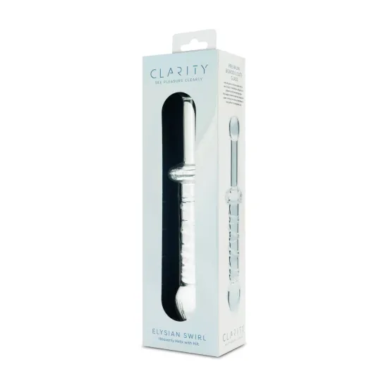 Clarity - Glass Dildo - Elysian Swirl Clarity - Glass Dildo - Elysian Swirl