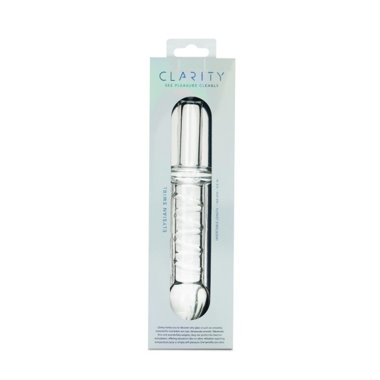 Clarity - Glass Dildo - Elysian Swirl Clarity - Glass Dildo - Elysian Swirl