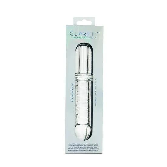 Clarity - Glass Dildo - Elysian Swirl Clarity - Glass Dildo - Elysian Swirl