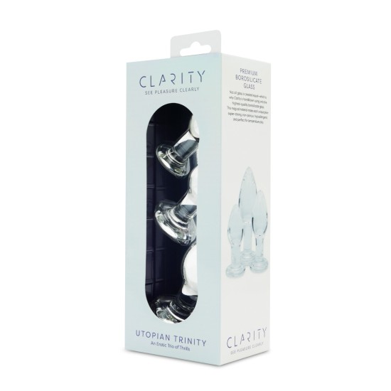 Clarity - Glass Dildo - Utopian Trinity Clarity - Glass Dildo - Utopian Trinity