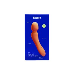 DAME - Min  Mini Wand Vibrator - Papaya