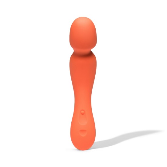 DAME - Min Mini Wand Vibrator - Papaya DAME - Min Mini Wand Vibrator - Papaya