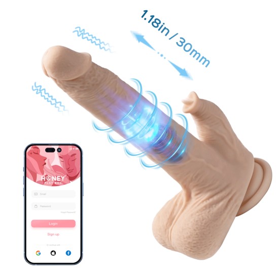 Honey Play Box – Colter – Realistic Thrusting Dildo with Vibrating Licker 8.5 Honey Play Box – Colter – Realistic Thrusting Dildo with Vibrating Licker 8.5