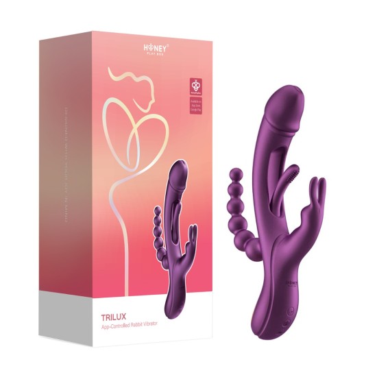 Honey Play Box - Trilux - Kinky Finger Rabbit Vibrator with Anal Beads Honey Play Box - Trilux - Kinky Finger Rabbit Vibrator with Anal Beads