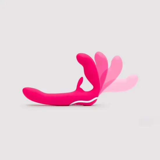 Happy Rabbit Strapless Strap On Rabbit Vibe Pink Happy Rabbit Strapless Strap On Rabbit Vibe Pink