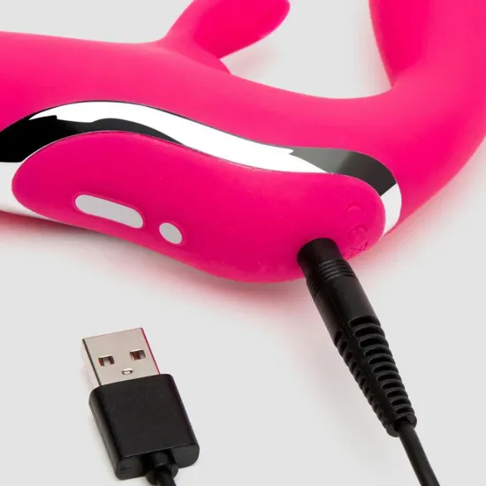 Happy Rabbit Strapless Strap On Rabbit Vibe Pink Happy Rabbit Strapless Strap On Rabbit Vibe Pink