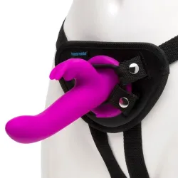 Happy Rabbit Vibrating Strap On Harness Set Purple Happy Rabbit Vibrating Strap On Harness Set Purple