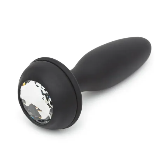 Happy Rabbit Rechargeable Vibrating Butt Plug Medium - Black/Purple