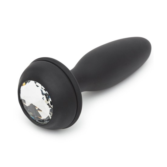 Happy Rabbit Rechargeable Vibrating Butt Plug Large - Black/Purple Happy Rabbit Rechargeable Vibrating Butt Plug Large - Black/Purple