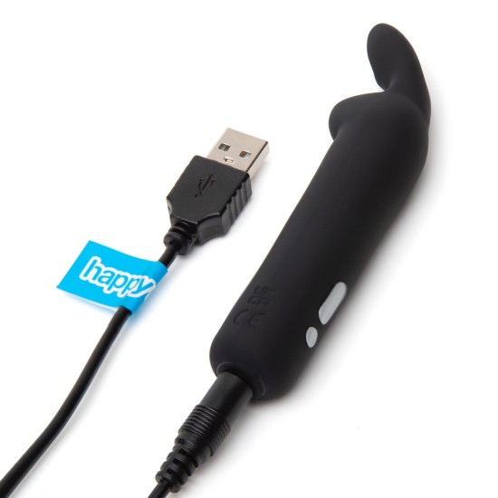 Happy Rabbit Rechargeable Vibrating Bullet - Black Happy Rabbit Rechargeable Vibrating Bullet - Black