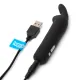 Happy Rabbit Rechargeable Vibrating Bullet - Black