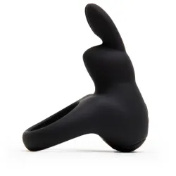 Happy Rabbit Rechargeable Vibrating Rabbit Cock Ring - Black Happy Rabbit Rechargeable Vibrating Rabbit Cock Ring - Black