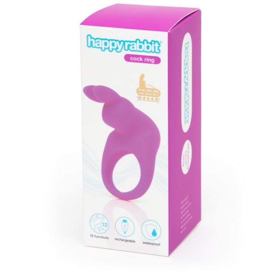 Happy Rabbit Rechargeable Vibrating Rabbit Cock Ring - Purple Happy Rabbit Rechargeable Vibrating Rabbit Cock Ring - Purple