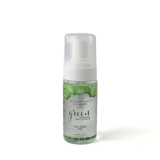 Intimate Earth Green Tea Tree Oil Foaming Toy Cleaner 3.4oz Intimate Earth Green Tea Tree Oil Foaming Toy Cleaner 3.4oz