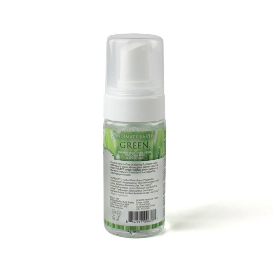 Intimate Earth Green Tea Tree Oil Foaming Toy Cleaner 3.4oz Intimate Earth Green Tea Tree Oil Foaming Toy Cleaner 3.4oz