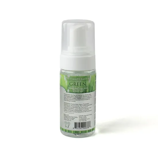 Intimate Earth Green Tea Tree Oil Foaming Toy Cleaner 3.4oz Intimate Earth Green Tea Tree Oil Foaming Toy Cleaner 3.4oz