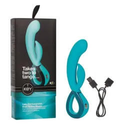 Key by Jopen Leia Designer Dual Motor Massager - Robin Egg Blue Key by Jopen Leia Designer Dual Motor Massager - Robin Egg Blue