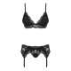 Obsessive - 810-SEG-1 3 pcs set L/XL - Black Obsessive - 810-SEG-1 3 pcs set L/XL - Black