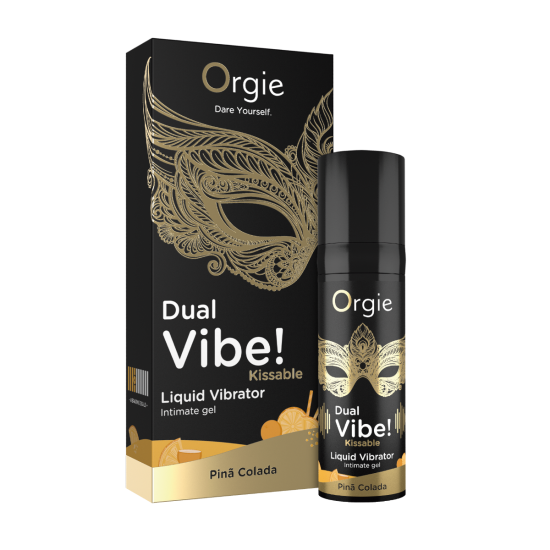 Orgie Dual Vibe - Kissable Liquid Vibrator - Pina Colada Orgie Dual Vibe - Kissable Liquid Vibrator - Pina Colada