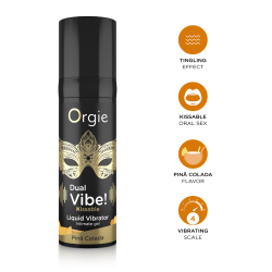 Orgie Dual Vibe - Kissable Liquid Vibrator - Pina Colada Orgie Dual Vibe - Kissable Liquid Vibrator - Pina Colada
