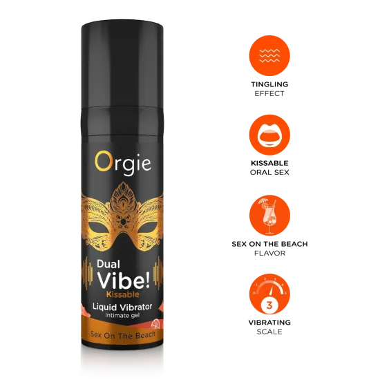 Orgie Dual Vibe - Kissable Liquid Vibrator - Sex On The Beach Orgie Dual Vibe - Kissable Liquid Vibrator - Sex On The Beach