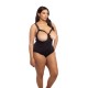 Oh La La Cheri - Amber Teddy - Plus - Queen Size - Black