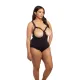 Oh La La Cheri - Amber Teddy - Plus - Queen Size - Black