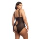 Oh La La Cheri - Amber Teddy - Plus - Queen Size - Black