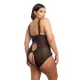 Oh La La Cheri - Amber Teddy - Plus - Queen Size - Black