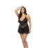 Oh La La Cheri - Valentine Babydoll Plus - 1X/2X - Black