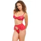 Oh La La Cheri - Celeste 3 Pc Set - S/M - Red Oh La La Cheri - Celeste 3 Pc Set - S/M - Red