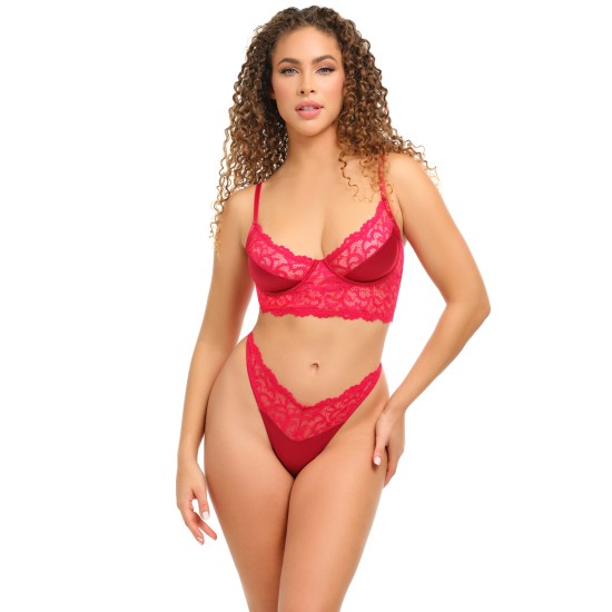 Oh La La Cheri - Ivanna 2 Pc Set - L/XL - Red