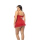 Oh La La Cheri - Valentine Babydoll Plus - 1X/2X - Red