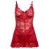 Oh La La Cheri - Valentine Babydoll Plus - 3X/4X - Red