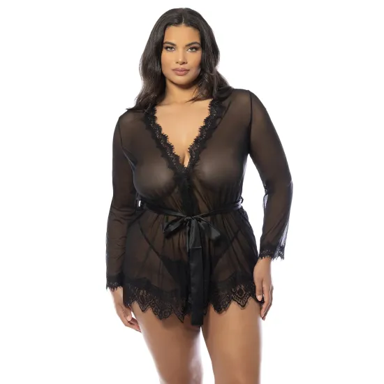 Oh La La Cheri - Provence Robe Plus - 1X/2X -  Black