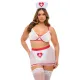 Oh La La Cheri - Naughty Nurse Set Plus - 1X/2X - Red/White Oh La La Cheri - Naughty Nurse Set Plus - 1X/2X - Red/White