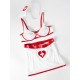 Oh La La Cheri - Naughty Nurse Set Plus - 1X/2X - Red/White