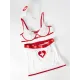 Oh La La Cheri - Naughty Nurse Set Plus - 1X/2X - Red/White Oh La La Cheri - Naughty Nurse Set Plus - 1X/2X - Red/White