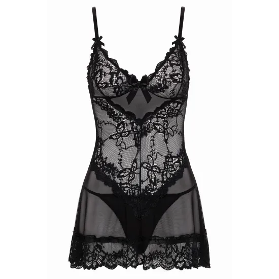 Oh La La Cheri - Valentine Babydoll L Black Oh La La Cheri - Valentine Babydoll L Black